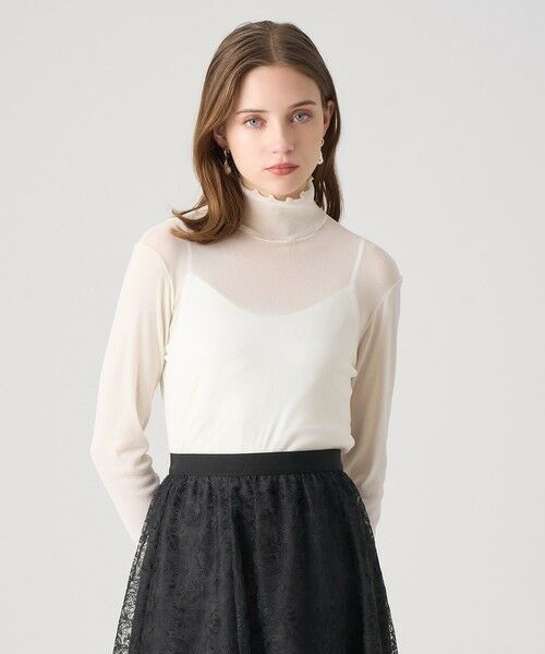ANAYI / アナイ カットソー | チュールフロッキータートル プルオーバー(off white (02))