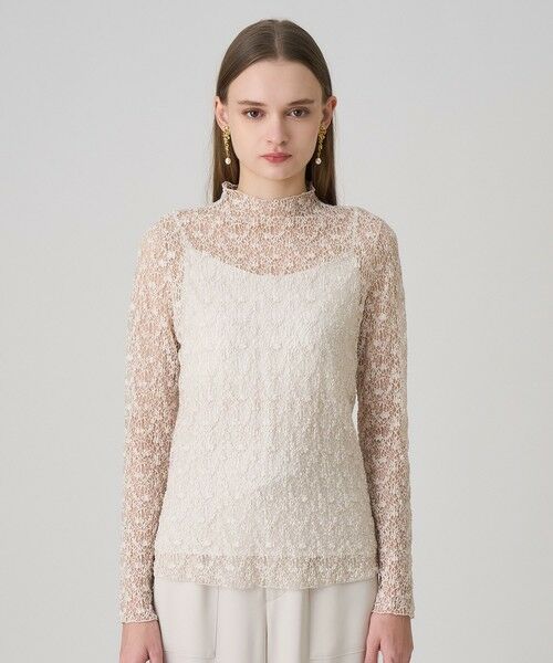 ANAYI / アナイ カットソー | ストレッチレースモックネック プルオーバー | 詳細11