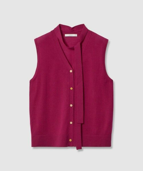 ANAYI / アナイ ニット・セーター | 【セットアップ対応商品】スーパーファインメリノタイ付きベスト | 詳細5