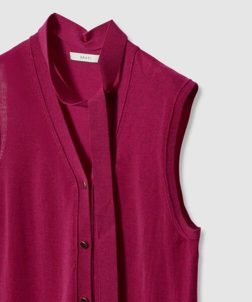 ANAYI / アナイ ニット・セーター | 【セットアップ対応商品】スーパーファインメリノタイ付きベスト | 詳細8