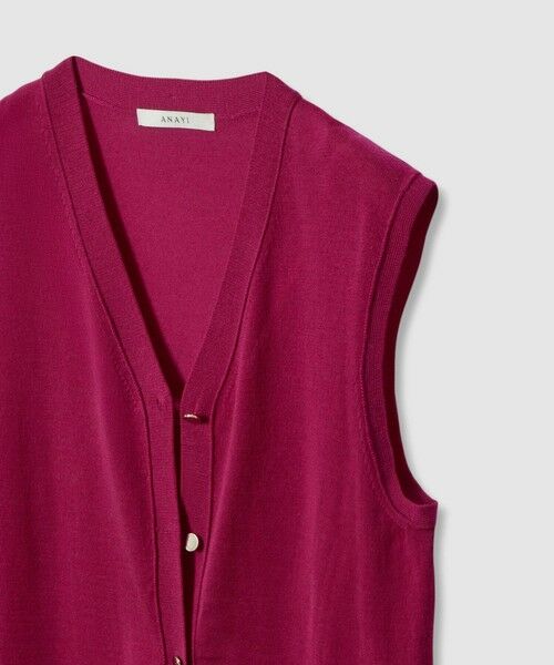 ANAYI / アナイ ニット・セーター | 【セットアップ対応商品】スーパーファインメリノタイ付きベスト | 詳細9