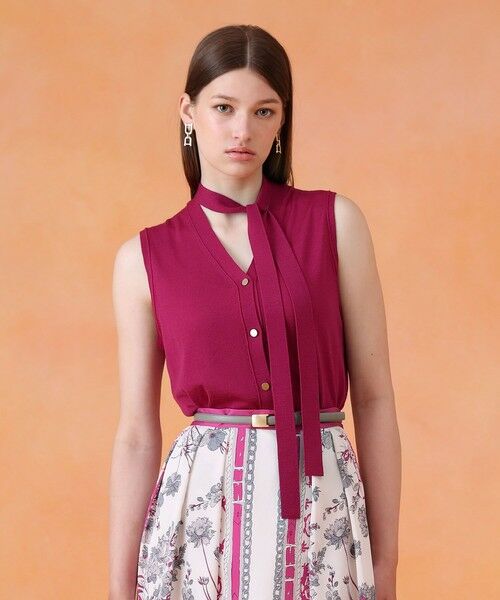 ANAYI / アナイ ニット・セーター | 【セットアップ対応商品】スーパーファインメリノタイ付きベスト | 詳細1