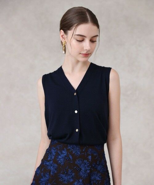 ANAYI / アナイ ニット・セーター | 【セットアップ対応商品】スーパーファインメリノタイ付きベスト | 詳細16