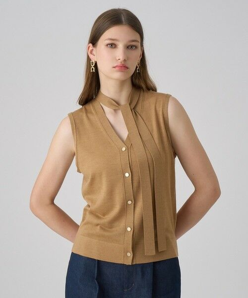 ANAYI / アナイ ニット・セーター | 【セットアップ対応商品】スーパーファインメリノタイ付きベスト | 詳細26