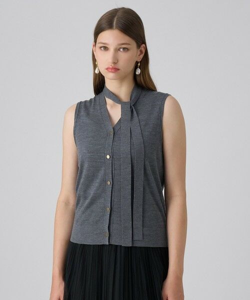 ANAYI/アナイ 【セットアップ対応商品】スーパーファインメリノタイ付きベスト charcoal grey (94) 38 ANAYI/アナイ 【セットアップ対応商品】スーパーファインメリノタイ付きベスト charcoal grey (94) 38