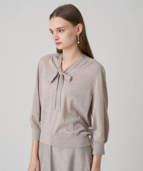 ANAYI / アナイ ニット・セーター | 【セットアップ対応商品】エキストラファインメリノタイ付きVネック プルオーバー | 詳細2