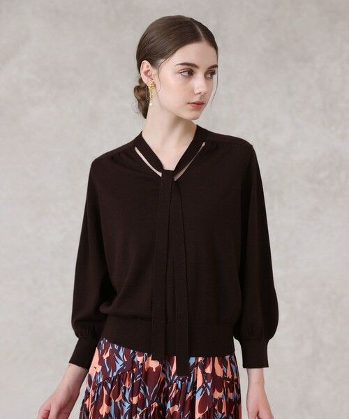 ANAYI / アナイ ニット・セーター | 【セットアップ対応商品】エキストラファインメリノタイ付きVネック プルオーバー | 詳細24