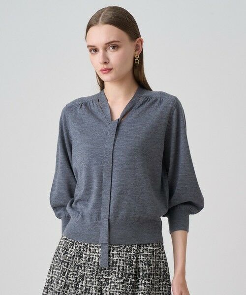 ANAYI / アナイ ニット・セーター | 【セットアップ対応商品】エキストラファインメリノタイ付きVネック プルオーバー | 詳細30