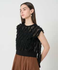 ANAYI / アナイ ニット・セーター | コットンフリンジバイアス プルオーバー