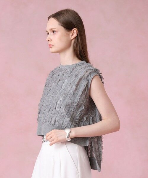 ANAYI / アナイ ニット・セーター | コットンフリンジバイアス プルオーバー | 詳細11