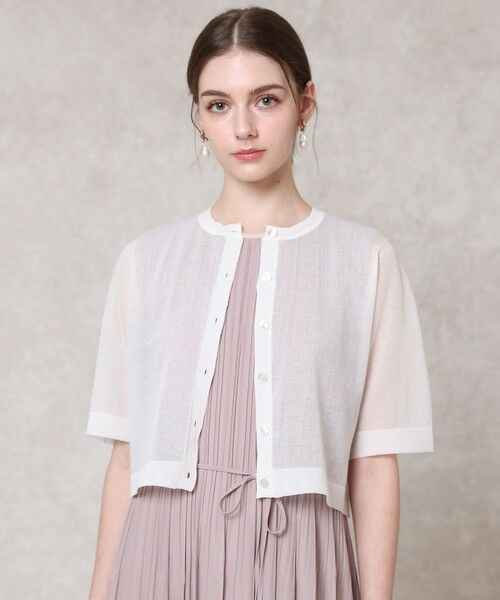 ANAYI / アナイ カーディガン・ボレロ | ハーフスリーブシアークルー カーディガン | 詳細1
