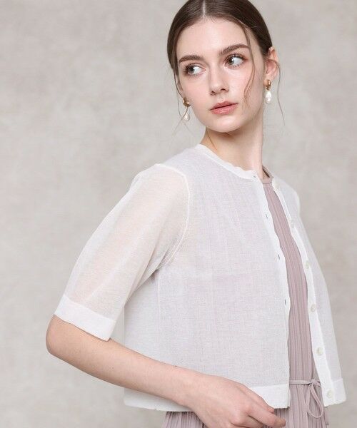 ANAYI / アナイ カーディガン・ボレロ | ハーフスリーブシアークルー カーディガン | 詳細3