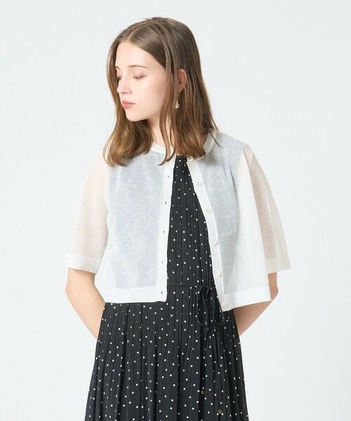ANAYI / アナイ カーディガン・ボレロ | ハーフスリーブシアークルー カーディガン | 詳細4
