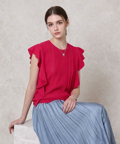 ANAYI / アナイ ニット・セーター | ビラテラールラッフル プルオーバー(pink (41))