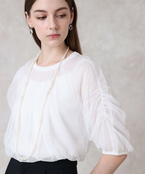 ANAYI / アナイ ニット・セーター | チュールレイヤードパフ プルオーバー | 詳細1