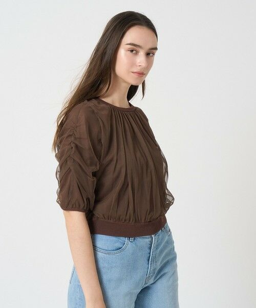 ANAYI / アナイ ニット・セーター | チュールレイヤードパフ プルオーバー(brown (81))