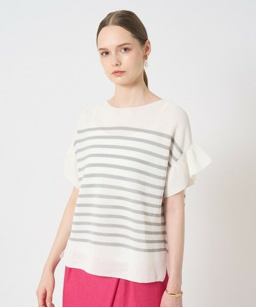 ANAYI / アナイ ニット・セーター | 和紙ガーター2WAYチュニックプルオーバー(white (01))