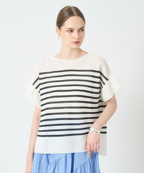 ANAYI / アナイ ニット・セーター | 和紙ガーター2WAYチュニックプルオーバー(white mix (08))