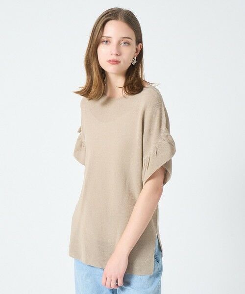 ANAYI / アナイ ニット・セーター | 和紙ガーター2WAYチュニックプルオーバー(mocha (85))