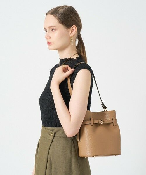ANAYI / アナイ ショルダーバッグ | ◇ベルテッドバケット ハンドバッグ(beige (11))