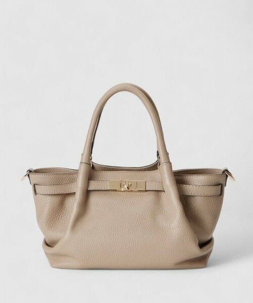 ANAYI / アナイ ハンドバッグ | ◇ターンロック付き2WAYショルダーバッグ(greige (15))