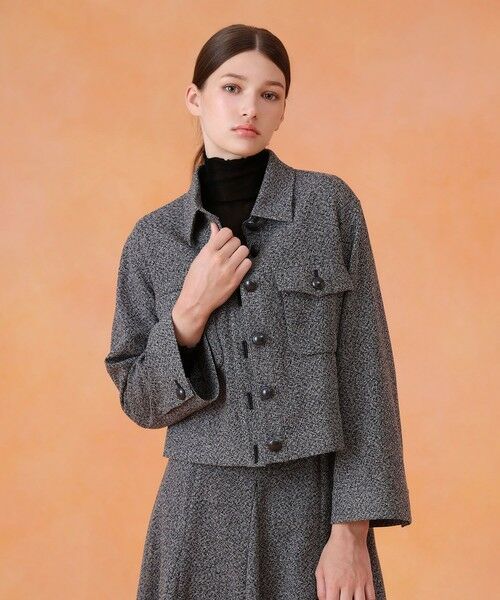 ANAYI/アナイ 【セットアップ対応商品】ハードカラミステンカラーブルゾン grey (92) 38 ANAYI/アナイ 【セットアップ対応商品】ハードカラミステンカラーブルゾン grey (92) 38