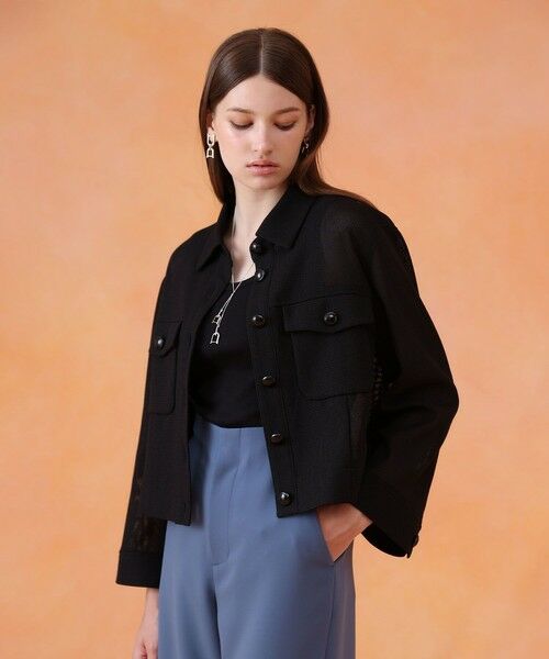 ANAYI / アナイ その他アウター | 【セットアップ対応商品】ハードカラミステンカラーブルゾン(black (95))