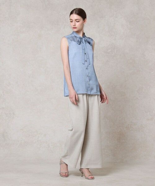 ANAYI / アナイ シャツ・ブラウス | 【セットアップ対応商品】デニムプリントボウタイブラウス | 詳細4