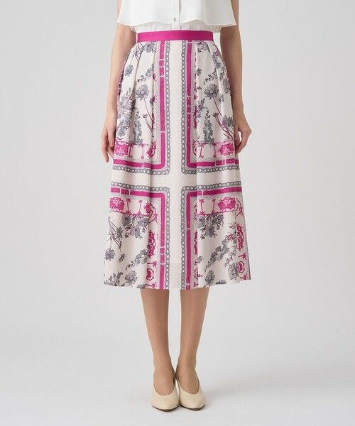 ANAYI / アナイ ロング・マキシ丈スカート | スカーフプリントタック スカート | 詳細1