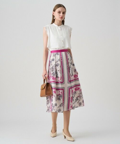 ANAYI / アナイ ロング・マキシ丈スカート | スカーフプリントタック スカート | 詳細4