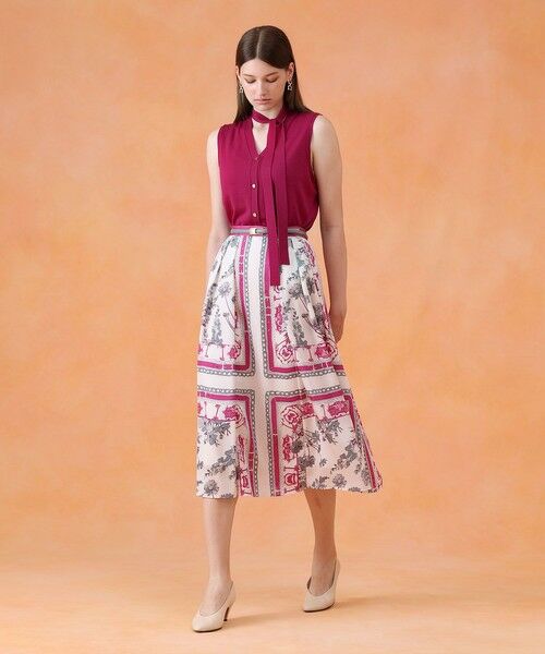 ANAYI / アナイ ロング・マキシ丈スカート | スカーフプリントタック スカート | 詳細5