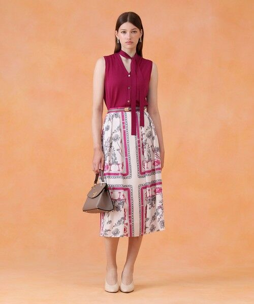 ANAYI / アナイ ロング・マキシ丈スカート | スカーフプリントタック スカート | 詳細6