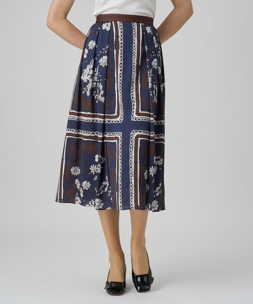 ANAYI / アナイ ロング・マキシ丈スカート | スカーフプリントタック スカート | 詳細13