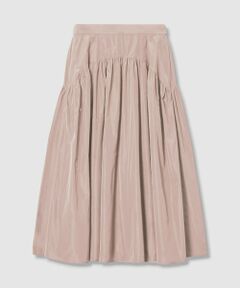 【Autumn & Winter Collection 2025】<br><br>イタリアインポートの程よい艶感がある高密度タフタ素材を使用しています。<br><br>ハリ感と艶感のある素材を使用したギャザースカートです。<br>バランスの良いヨーク切り替えは腰周りをスッキリ、ヒップを高く印象付け、スタイルアップして見せてくれます。ヨーク下からは程よいギャザー分量のエレガントなスカートが裾に向かって広がります。<br>両脇につけたスラッシュポケットは機能性も兼ね備えたデザインポイントに。<br><br>トップスをインしたり短丈のトップスをアウトするのがお勧めです。<br><br><br>【付属】なし<br>【裏地】あり<br>【透け感】なし<br>【開き・留め仕様】後ろファスナー<br>【伸縮性】なし<br>【ケア方法】ドライクリーニング<br>【着用感・生地の厚さ】薄地<br><br><br>ホワイト背景　model:175cm 　着用サイズ:38<br>オレンジ背景　model:174cm 　着用サイズ:38<br><br><br>【ANAYIサイズ表】<br>34サイズ：5号 XSサイズ相当<br>36サイズ：7号 Sサイズ相当<br>38サイズ：9号 Mサイズ相当<br><br>・「商品のお気に入り登録」や「ブランドのお気に入り登録」で新商品や再入荷通知、セール通知などのお得な情報を受け取ることができます。<br>・照明の関係により、実際よりも色味が違って見える場合がございます。<br>またパソコン・スマートフォンなどの環境により、製品と画像のカラーが異なる場合もございます。予めご了承ください。<br>