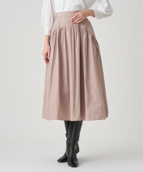 ANAYI / アナイ ミニ・ひざ丈スカート | タフタヨークギャザー スカート | 詳細1