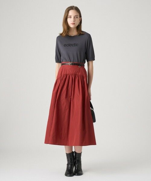 ANAYI / アナイ ミニ・ひざ丈スカート | タフタヨークギャザー スカート | 詳細12