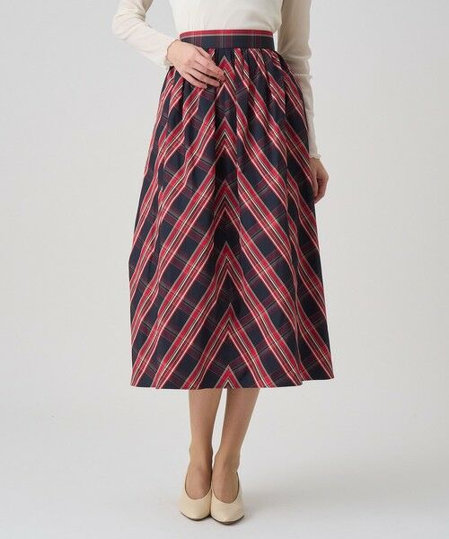 ANAYI / アナイ ロング・マキシ丈スカート | チェックタフタギャザー スカート | 詳細4