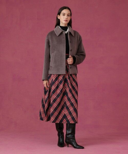 ANAYI / アナイ ロング・マキシ丈スカート | チェックタフタギャザー スカート | 詳細5