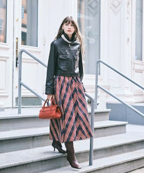 ANAYI / アナイ ロング・マキシ丈スカート | チェックタフタギャザー スカート | 詳細6