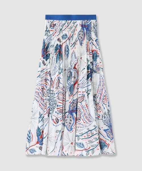 ボタニカルペイズリープリーツスカート （ロング・マキシ丈