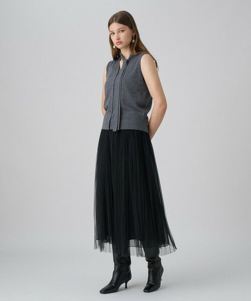 ANAYI / アナイ ロング・マキシ丈スカート | ドットチュールプリーツ スカート | 詳細6