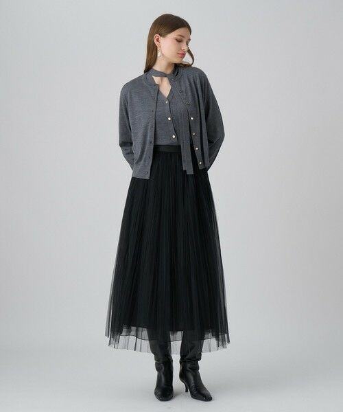 ANAYI / アナイ ロング・マキシ丈スカート | ドットチュールプリーツ スカート | 詳細7