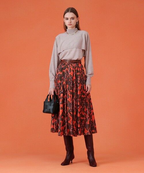 ANAYI / アナイ ロング・マキシ丈スカート | 【セットアップ対応商品】ペイントフラワープリントティアード スカート | 詳細2