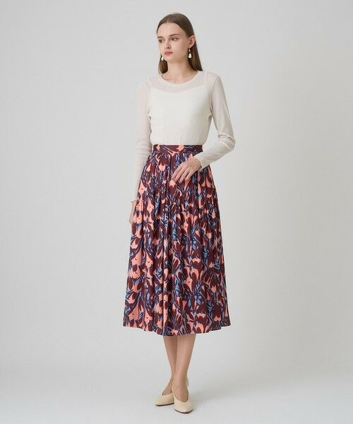 ANAYI / アナイ ロング・マキシ丈スカート | 【セットアップ対応商品】ペイントフラワープリントティアード スカート | 詳細13