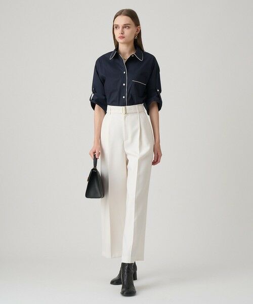 ANAYI / アナイ その他パンツ | ブライトツイルタックワイドパンツ | 詳細9
