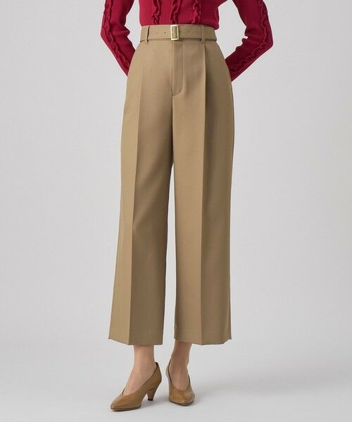 ANAYI/アナイ ブライトツイルタックワイドパンツ beige (11) 38