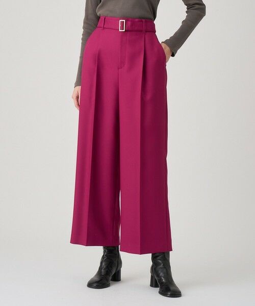 ANAYI / アナイ その他パンツ | ブライトツイルタックワイドパンツ | 詳細30