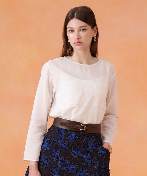 ANAYI / アナイ シャツ・ブラウス | トリアセボイルポケットTブラウス | 詳細1
