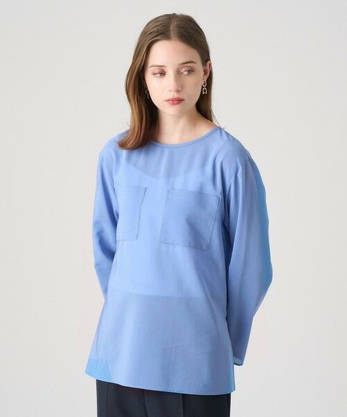 ANAYI / アナイ シャツ・ブラウス | トリアセボイルポケットTブラウス(blue (61))