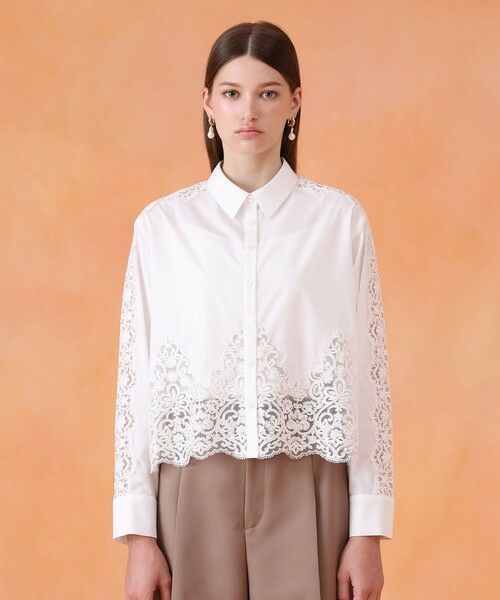 ANAYI / アナイ シャツ・ブラウス | カットワークレースコットンシャツ | 詳細1